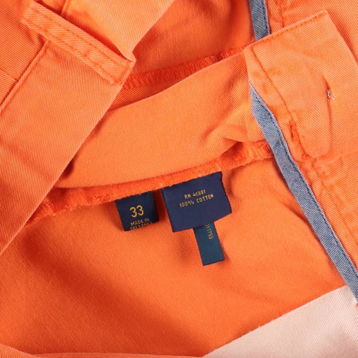 Ralph Lauren POLO RALPH LAUREN CLASSIC FIT Chino Shorts, Men's, Size W34 cotton orange type Vintage Second Hand