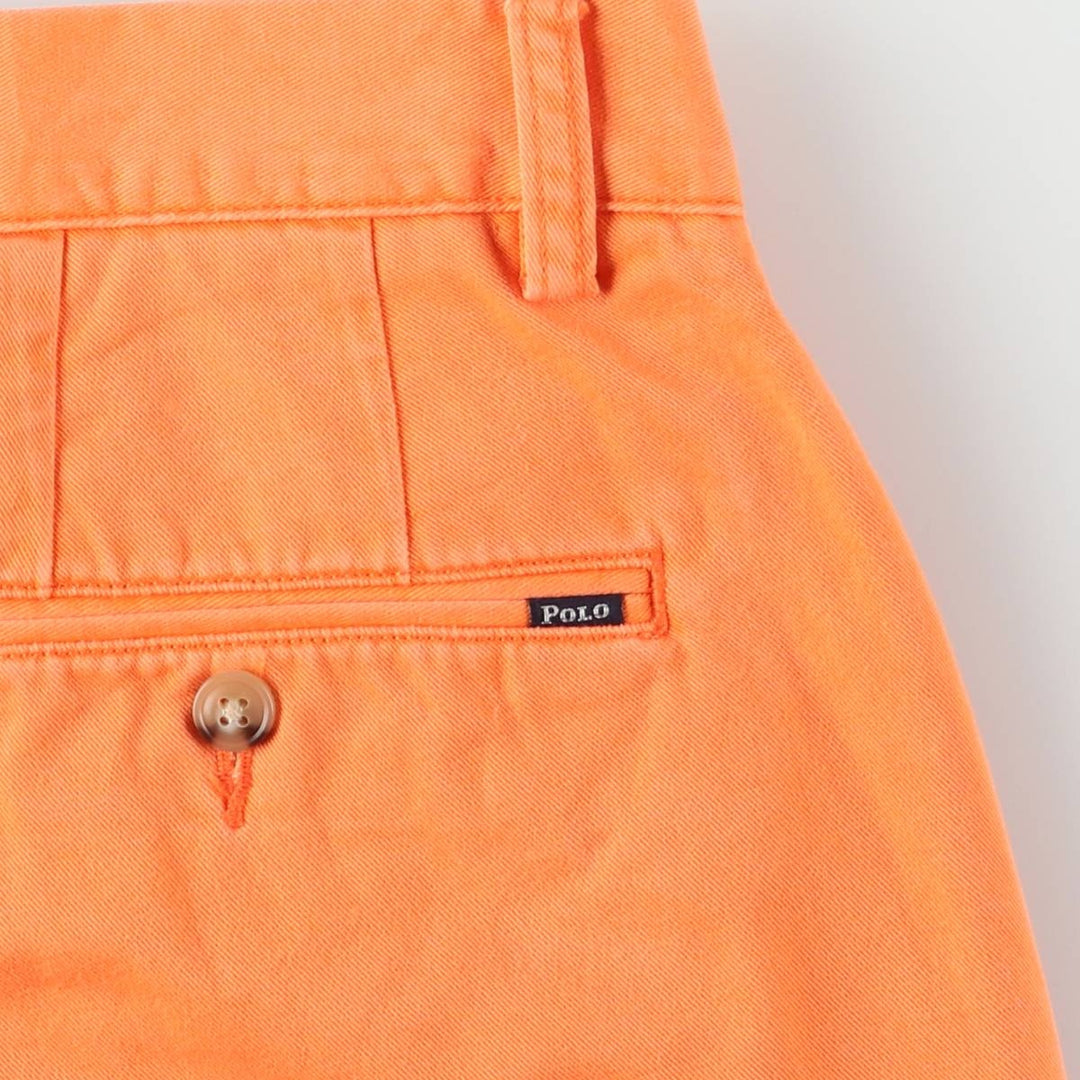Ralph Lauren POLO RALPH LAUREN CLASSIC FIT Chino Shorts, Men's, Size W34 cotton orange type Vintage Second Hand