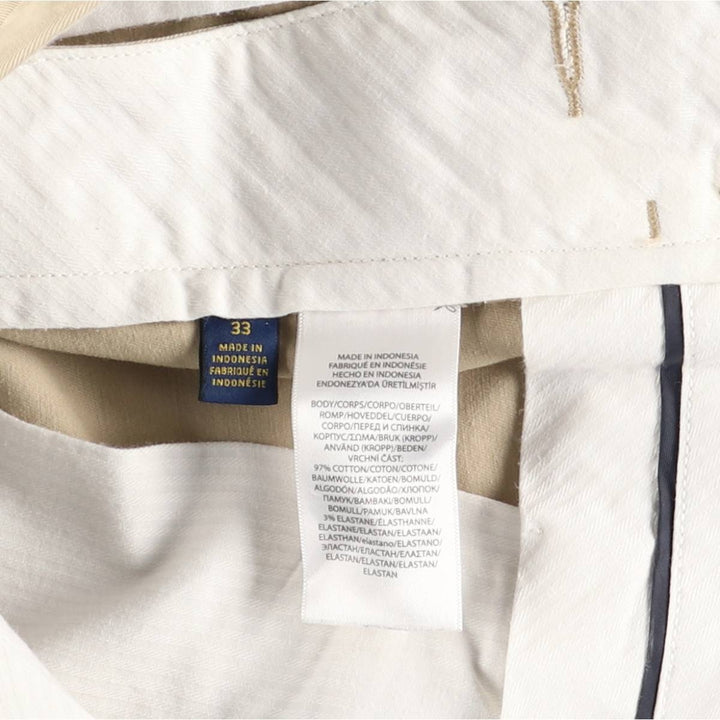 Ralph Lauren POLO RALPH LAUREN STRETCH CLASSIC FIT Chino Shorts (Men's W36 equivalent) cotton Beige type Vintage Second Hand