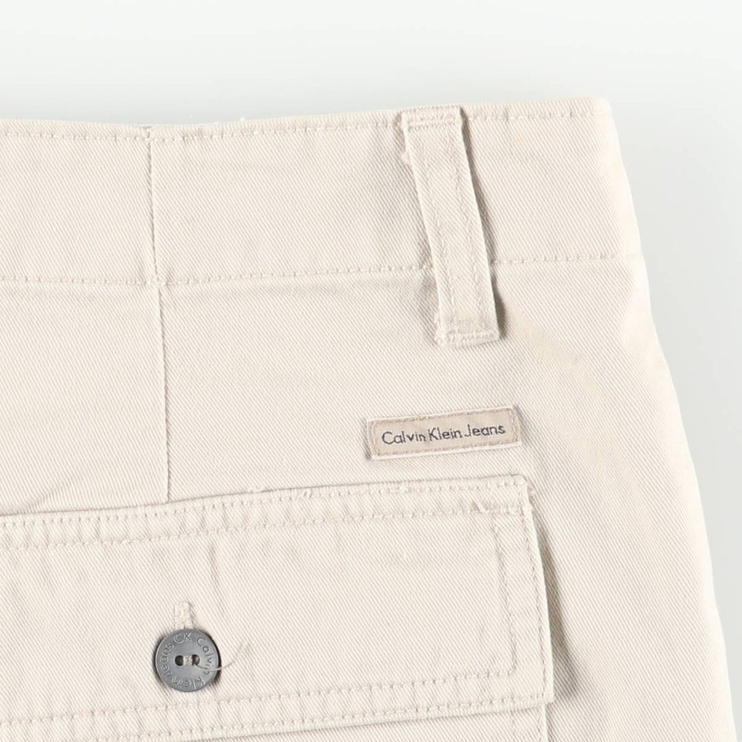 90s-00'S Calvin Klein Jeans Chino Shorts, Men's W36 (approx.), Vintage cotton Beige type Vintage Second Hand