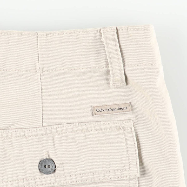 90s-00'S Calvin Klein Jeans Chino Shorts, Men's W36 (approx.), Vintage cotton Beige type Vintage Second Hand