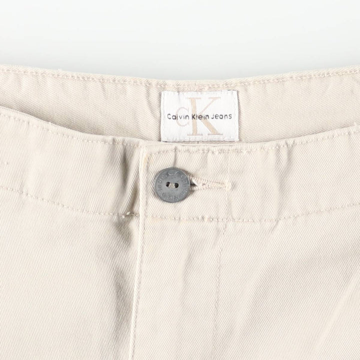 90s-00'S Calvin Klein Jeans Chino Shorts, Men's W36 (approx.), Vintage cotton Beige type Vintage Second Hand