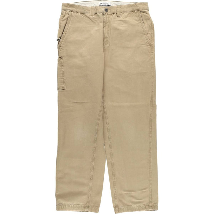 Columbia chino pants from the 2000s, men's size W36 (approx.) cotton Khaki type beige Vintage Second Hand