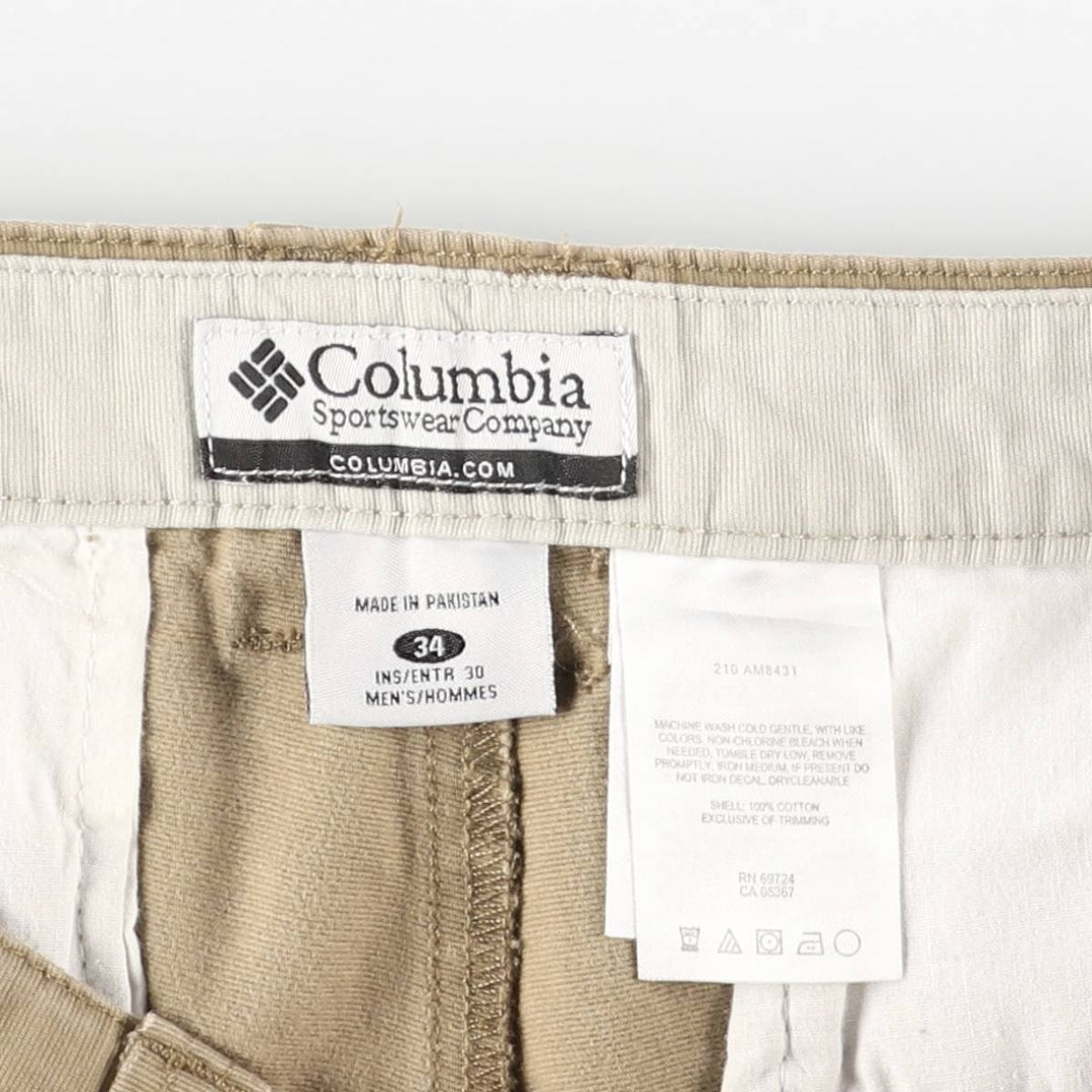 Columbia chino pants from the 2000s, men's size W36 (approx.) cotton Khaki type beige Vintage Second Hand