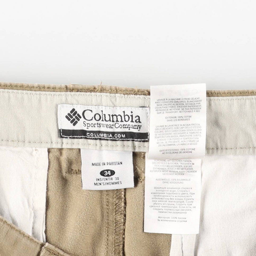 Columbia chino pants from the 2000s, men's size W36 (approx.) cotton Khaki type beige Vintage Second Hand