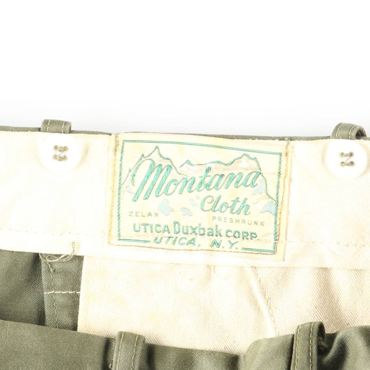 Big Size 1960s-era DUKS BAC Montana Cloth Hunting Pants, Men's W41 (approx.), Vintage unclear Khaki type Vintage Second Hand