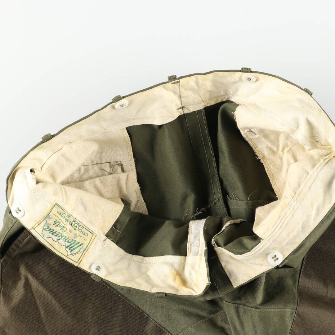 Big Size 1960s-era DUKS BAC Montana Cloth Hunting Pants, Men's W41 (approx.), Vintage unclear Khaki type Vintage Second Hand