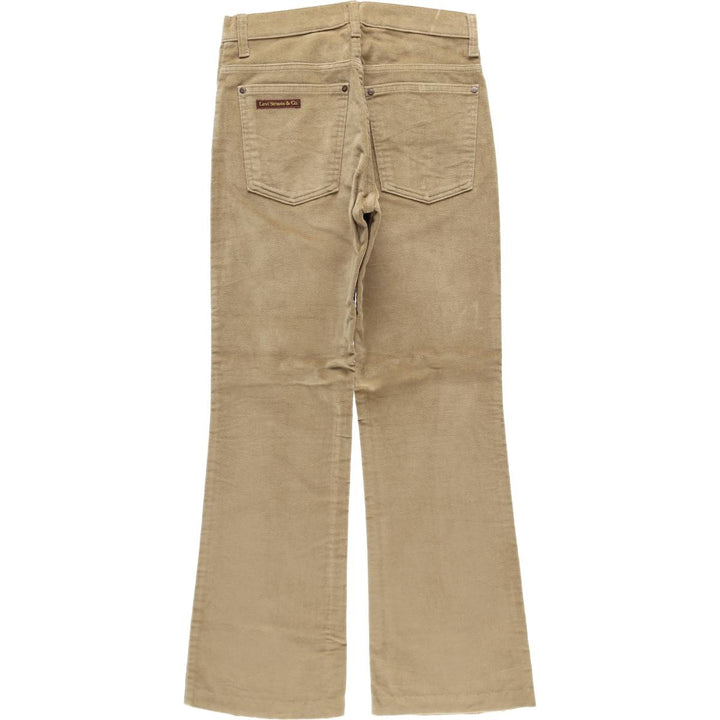 1980'S Levi's 517-9023 Flare Cut Corduroy Pants, Men's Size W30 (approx.), Vintage unclear Beige type Vintage Second Hand