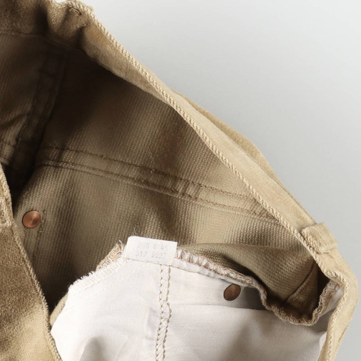 1980'S Levi's 517-9023 Flare Cut Corduroy Pants, Men's Size W30 (approx.), Vintage unclear Beige type Vintage Second Hand