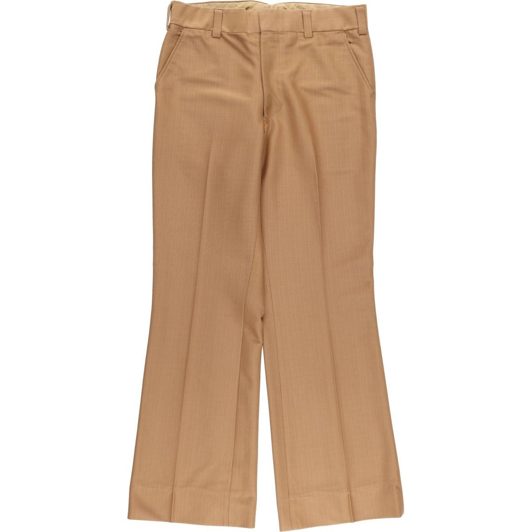 Men's slacks pants, size W33 unclear beige type brown Vintage Second Hand