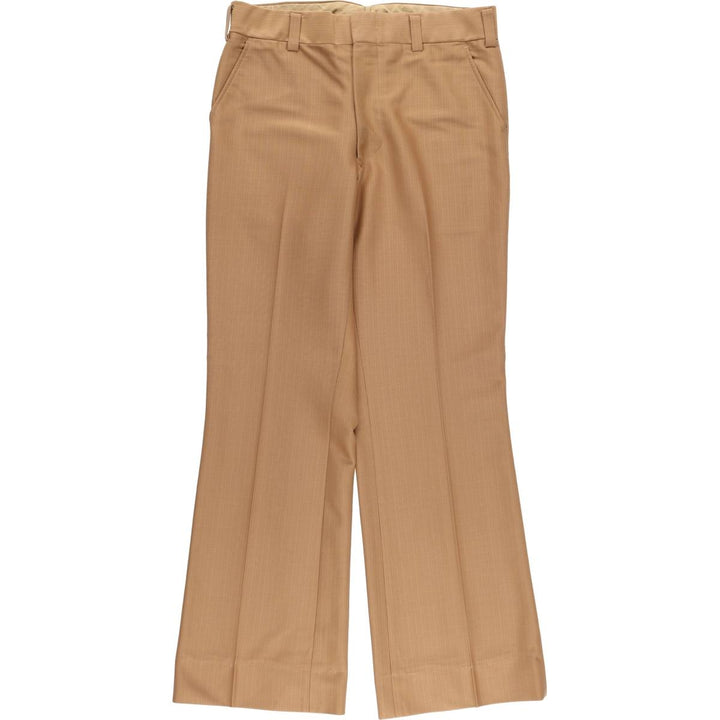 Men's slacks pants, size W33 unclear beige type brown Vintage Second Hand