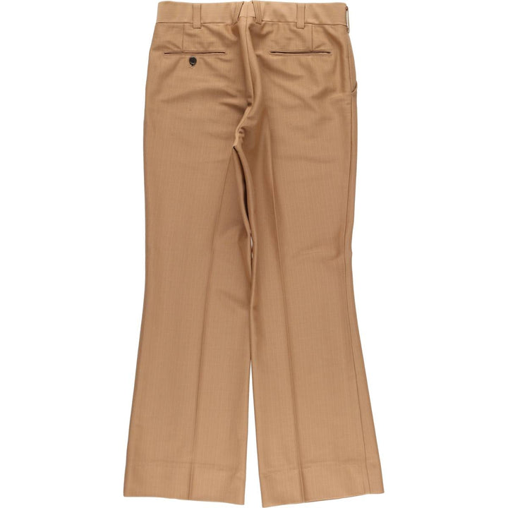Men's slacks pants, size W33 unclear beige type brown Vintage Second Hand