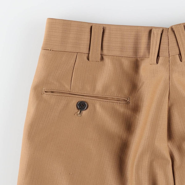 Men's slacks pants, size W33 unclear beige type brown Vintage Second Hand