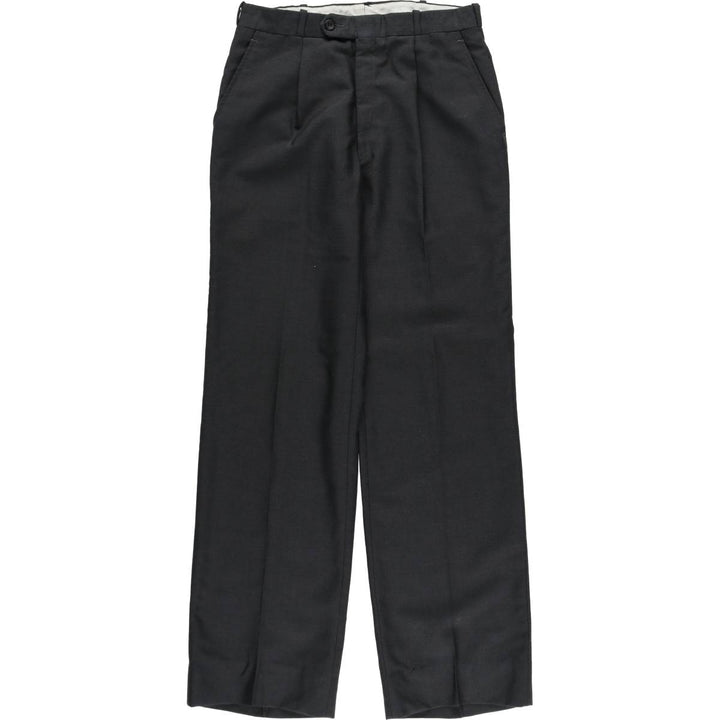 ~90'S One-tuck slacks pants, men's size W29 equivalent, vintage unclear gray type Vintage Second Hand
