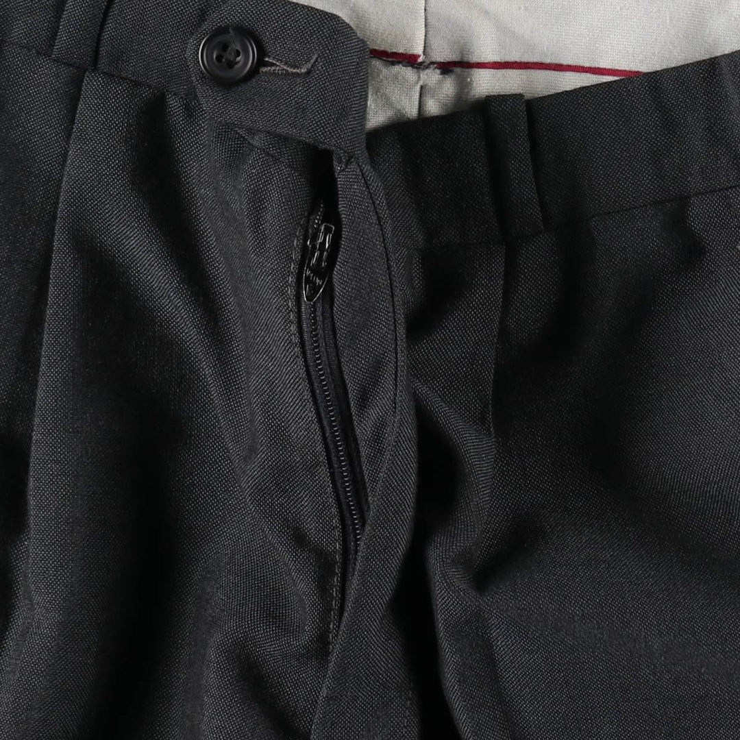 ~90'S One-tuck slacks pants, men's size W29 equivalent, vintage unclear gray type Vintage Second Hand