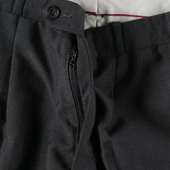 ~90'S One-tuck slacks pants, men's size W29 equivalent, vintage unclear gray type Vintage Second Hand