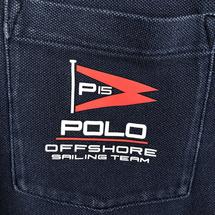 Ralph Lauren POLO RALPH LAUREN CLASSIC FIT short sleeve polo shirt for men size L cotton navy blue type Vintage Second Hand
