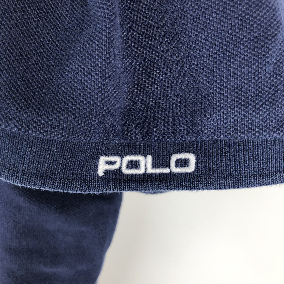 Ralph Lauren POLO RALPH LAUREN CLASSIC FIT short sleeve polo shirt for men size L cotton navy blue type Vintage Second Hand