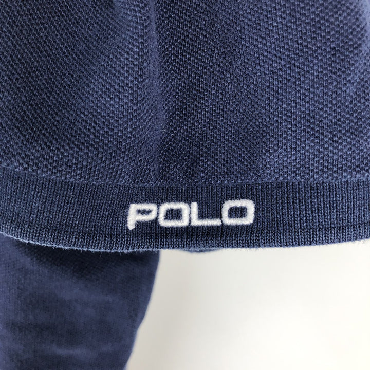Ralph Lauren POLO RALPH LAUREN CLASSIC FIT short sleeve polo shirt for men size L cotton navy blue type Vintage Second Hand