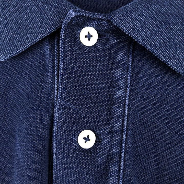 Ralph Lauren POLO RALPH LAUREN CLASSIC FIT short sleeve polo shirt for men size L cotton navy blue type Vintage Second Hand