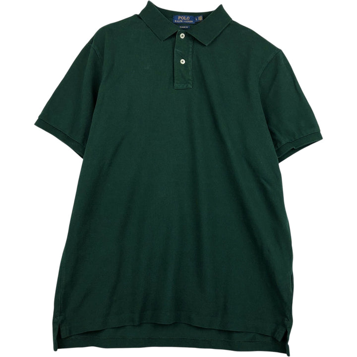 Ralph Lauren POLO RALPH LAUREN CLASSIC FIT short sleeve polo shirt for men size L cotton Green type dark green Vintage Second Hand