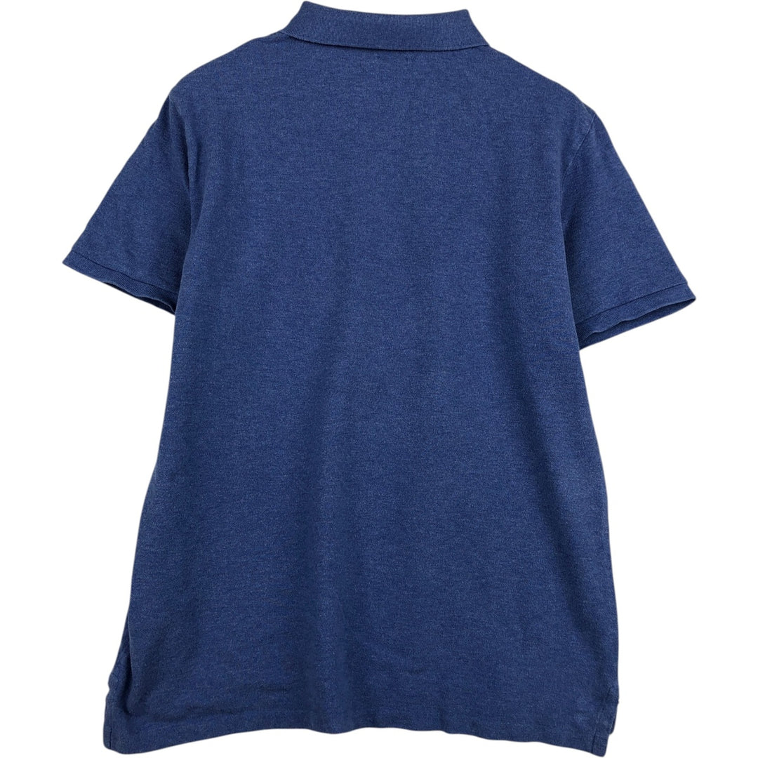 Ralph Lauren POLO RALPH LAUREN CUSTOM SLIM FIT short sleeve polo shirt, men's size L cotton blue type Vintage Second Hand