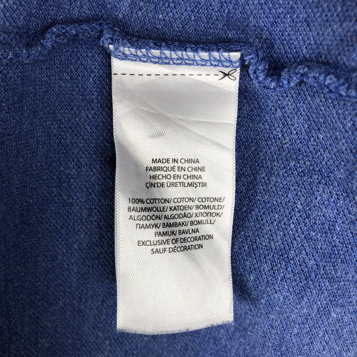 Ralph Lauren POLO RALPH LAUREN CUSTOM SLIM FIT short sleeve polo shirt, men's size L cotton blue type Vintage Second Hand