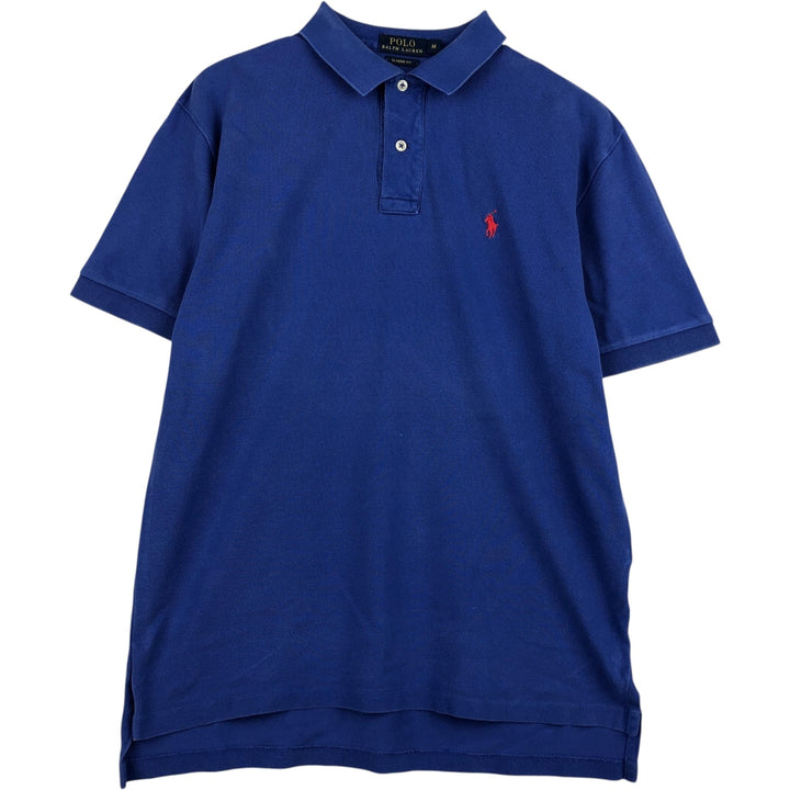 Ralph Lauren POLO RALPH LAUREN CLASSIC FIT short sleeve polo shirt, men's size M cotton blue type Vintage Second Hand