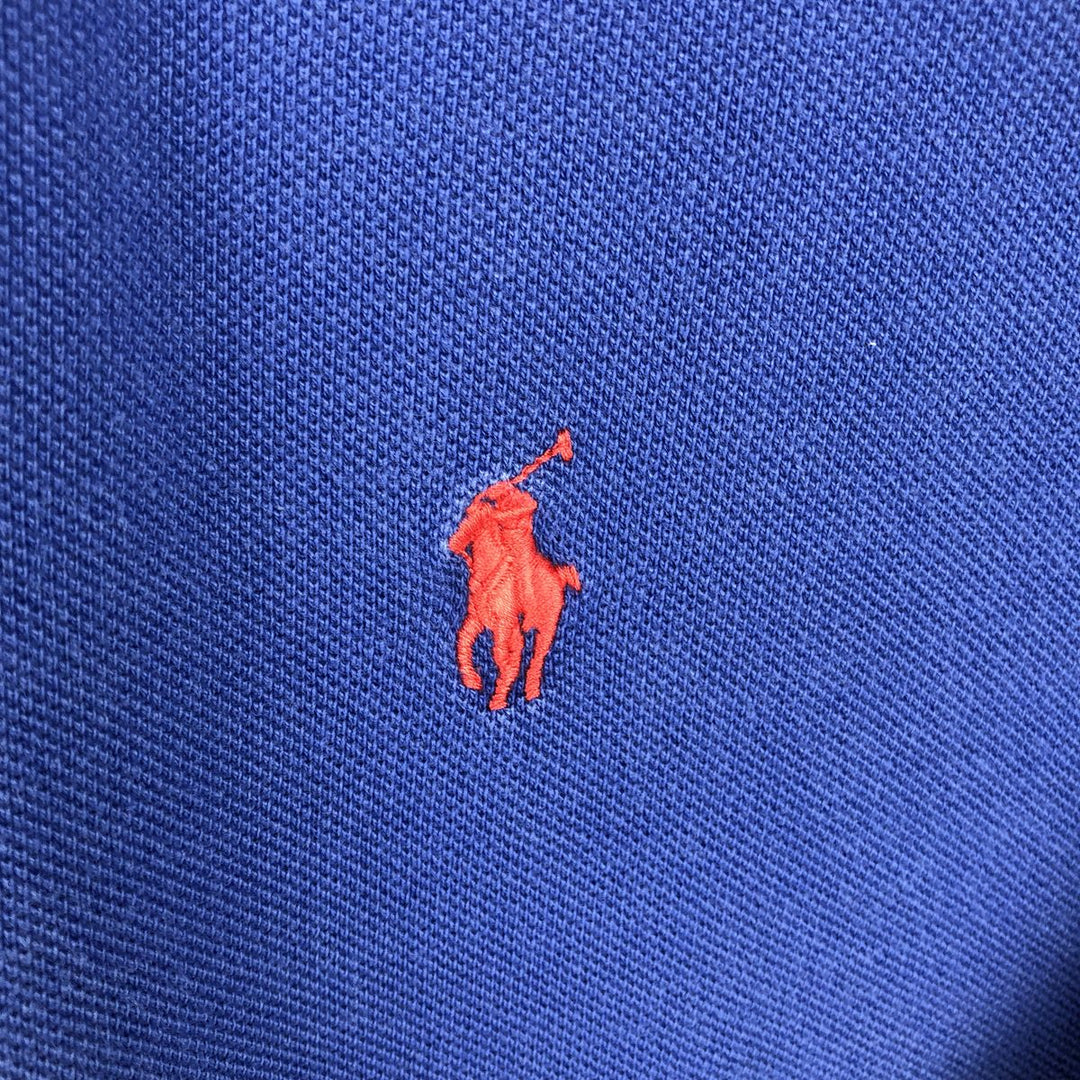 Ralph Lauren POLO RALPH LAUREN CLASSIC FIT short sleeve polo shirt, men's size M cotton blue type Vintage Second Hand