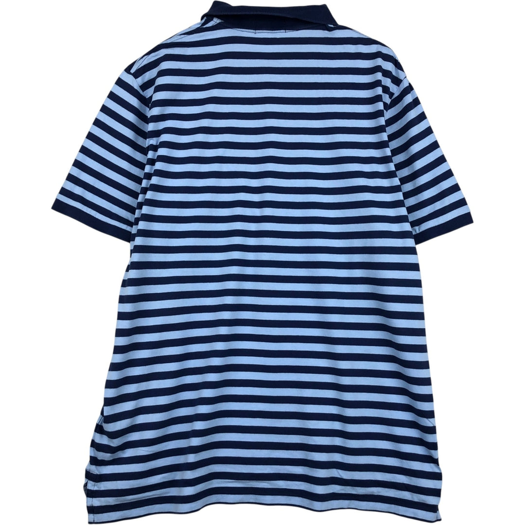 Ralph Lauren POLO RALPH LAUREN CLASSIC FIT short sleeve striped polo shirt men's XL equivalent cotton Blue type light blue Vintage Second Hand