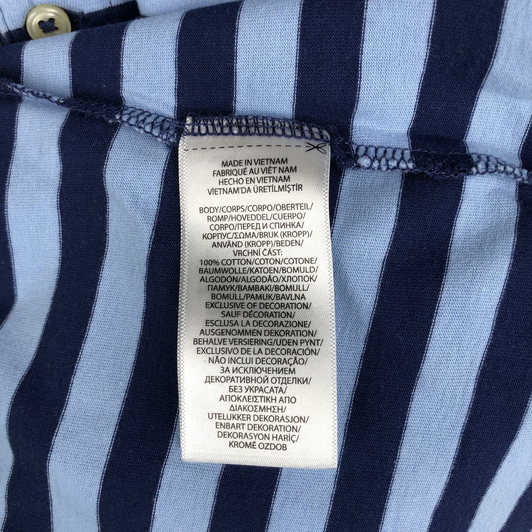 Ralph Lauren POLO RALPH LAUREN CLASSIC FIT short sleeve striped polo shirt men's XL equivalent cotton Blue type light blue Vintage Second Hand