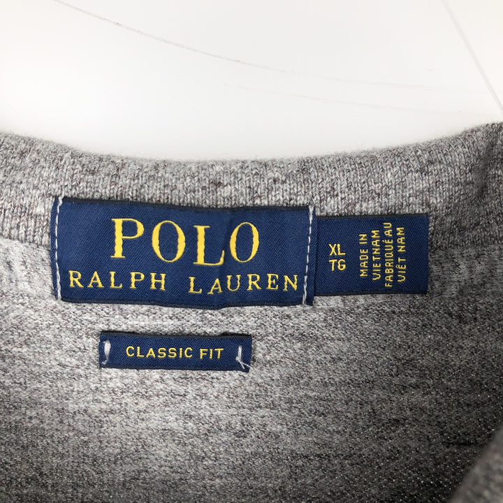 Ralph Lauren POLO RALPH LAUREN CLASSIC FIT short sleeve polo shirt men's XL equivalent cotton gray type Vintage Second Hand