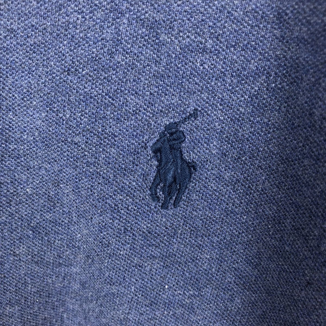 Ralph Lauren POLO RALPH LAUREN CUSTOM SLIM FIT short sleeve polo shirt, men's size L cotton Blue type light blue Vintage Second Hand