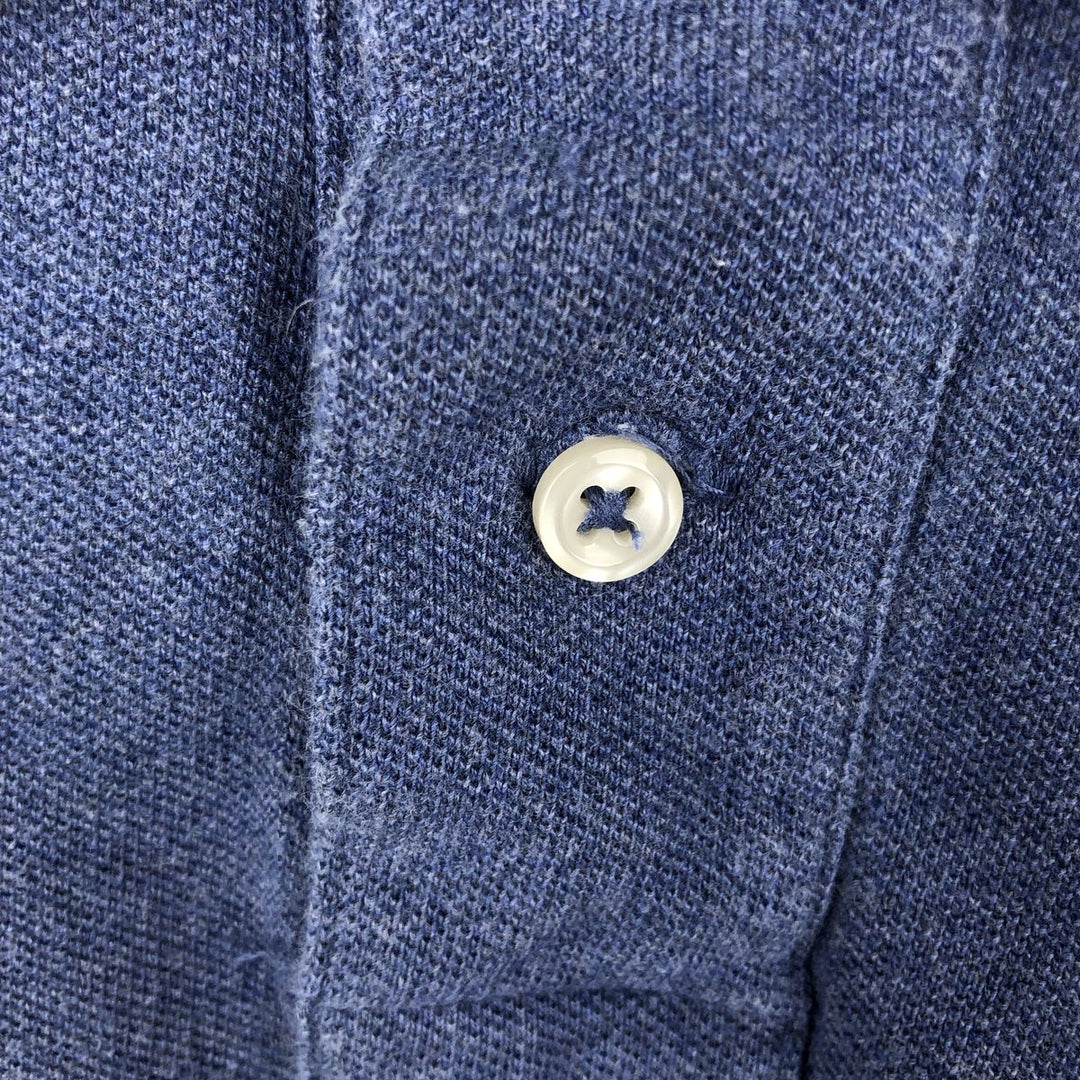 Ralph Lauren POLO RALPH LAUREN CUSTOM SLIM FIT short sleeve polo shirt, men's size L cotton Blue type light blue Vintage Second Hand