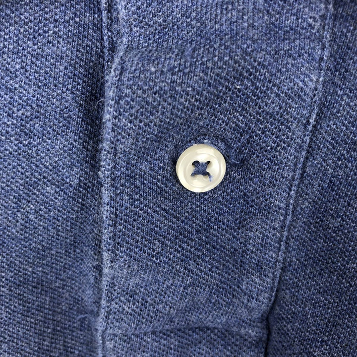 Ralph Lauren POLO RALPH LAUREN CUSTOM SLIM FIT short sleeve polo shirt, men's size L cotton Blue type light blue Vintage Second Hand