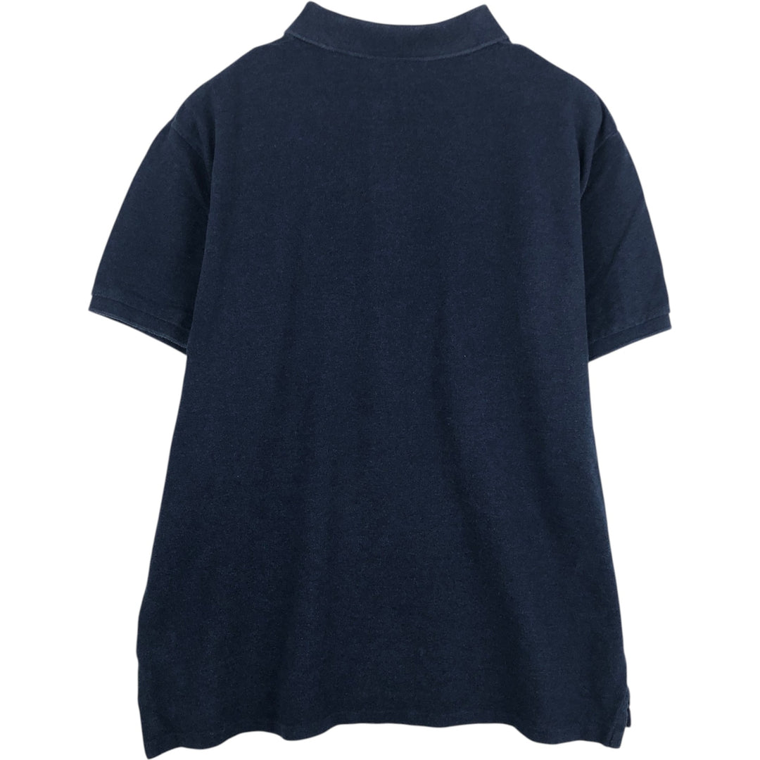 Ralph Lauren POLO RALPH LAUREN CUSTOM SLIM FIT short sleeve polo shirt men's XL equivalent cotton navy blue type Vintage Second Hand