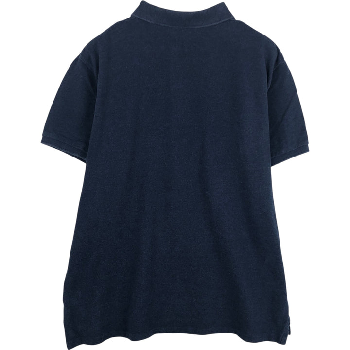 Ralph Lauren POLO RALPH LAUREN CUSTOM SLIM FIT short sleeve polo shirt men's XL equivalent cotton navy blue type Vintage Second Hand