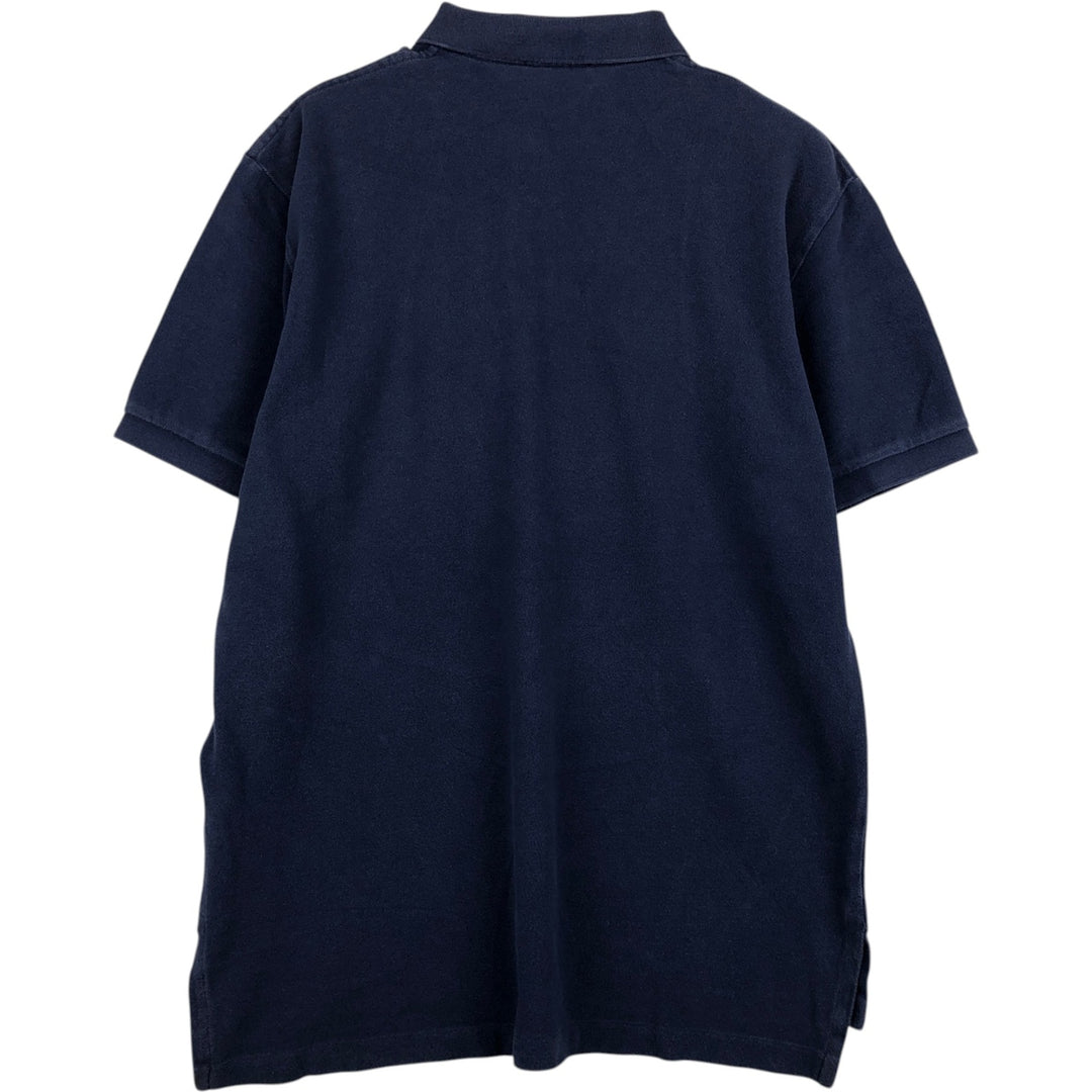 Ralph Lauren POLO RALPH LAUREN short sleeve polo shirt men's size L cotton navy blue type Vintage Second Hand