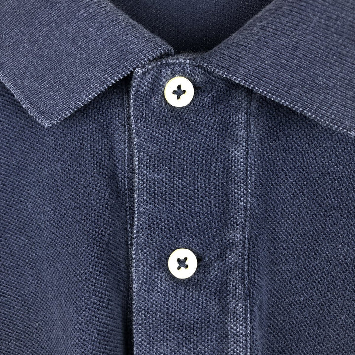 Ralph Lauren POLO RALPH LAUREN short sleeve polo shirt men's size L cotton navy blue type Vintage Second Hand
