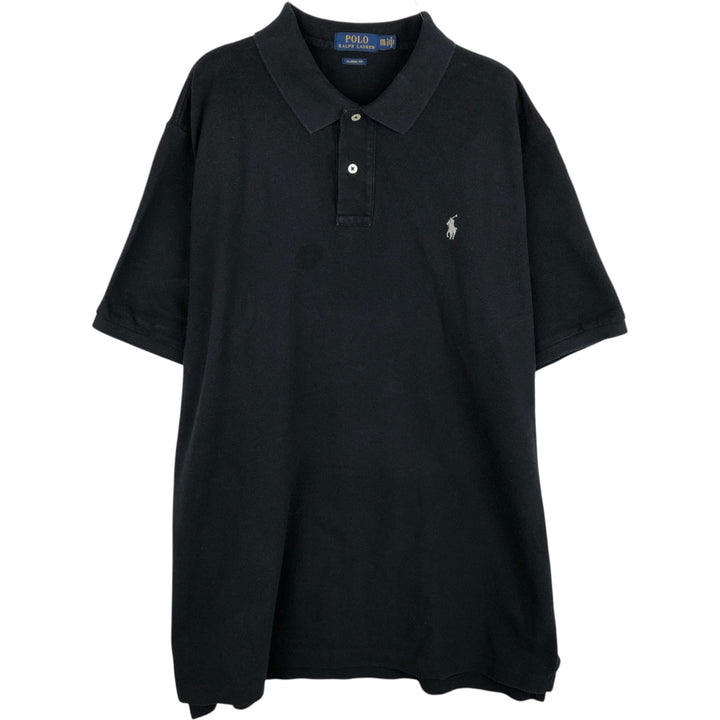 Ralph Lauren POLO RALPH LAUREN CLASSIC FIT short sleeve polo shirt men's XXL equivalent cotton black type Vintage Second Hand