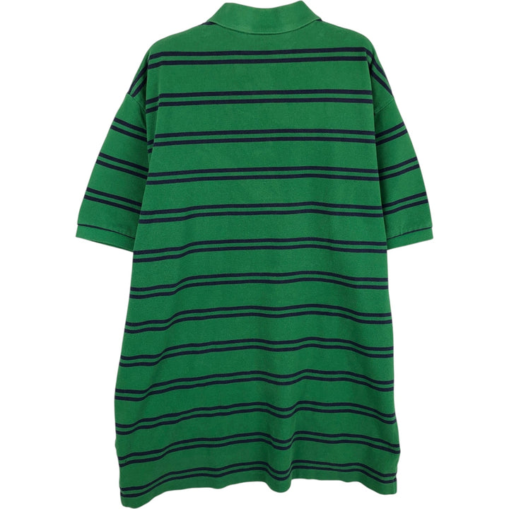 Ralph Lauren POLO RALPH LAUREN Short Sleeve Striped Polo Shirt Men's XL cotton green type Vintage Second Hand