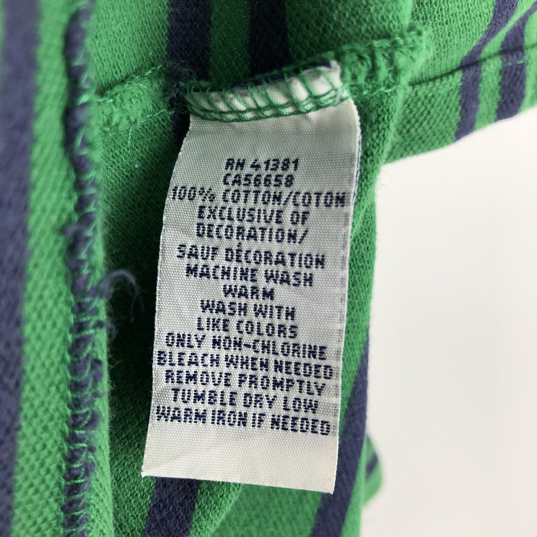 Ralph Lauren POLO RALPH LAUREN Short Sleeve Striped Polo Shirt Men's XL cotton green type Vintage Second Hand