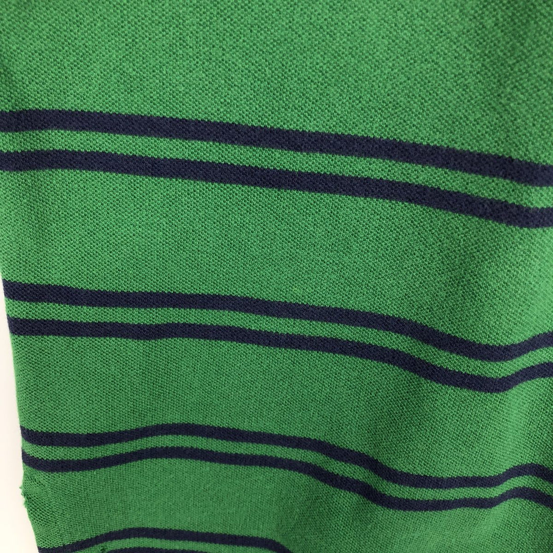 Ralph Lauren POLO RALPH LAUREN Short Sleeve Striped Polo Shirt Men's XL cotton green type Vintage Second Hand