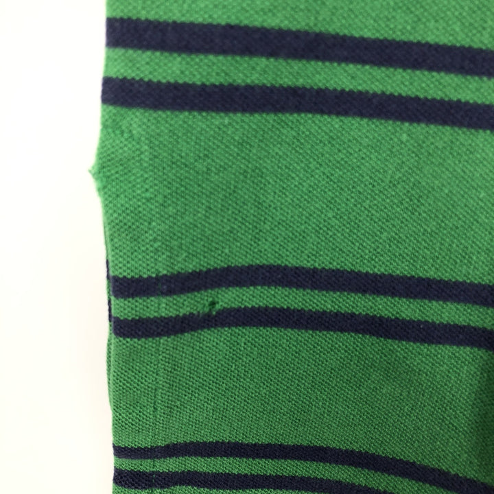 Ralph Lauren POLO RALPH LAUREN Short Sleeve Striped Polo Shirt Men's XL cotton green type Vintage Second Hand