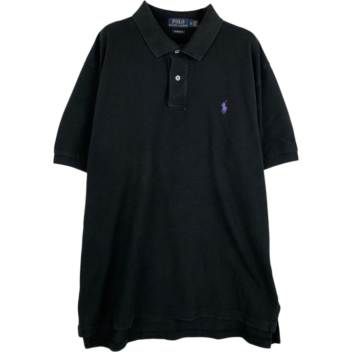 Ralph Lauren POLO RALPH LAUREN CLASSIC FIT Short-Sleeve Polo Shirt, Men's Size XL (Equivalent), Regular Collar cotton black type Vintage Second Hand