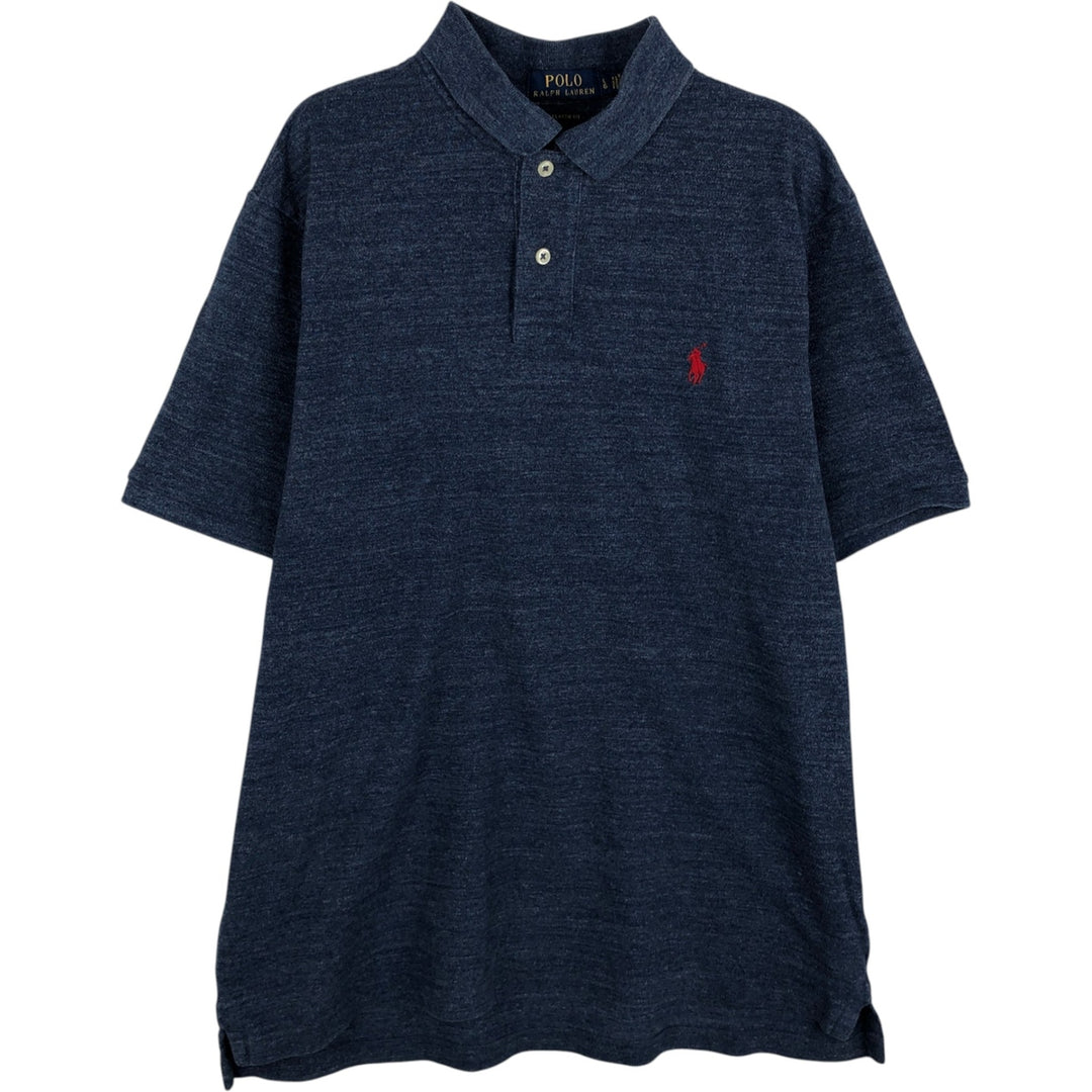Ralph Lauren POLO RALPH LAUREN CLASSIC FIT short sleeve polo shirt for men size L cotton blue type Vintage Second Hand