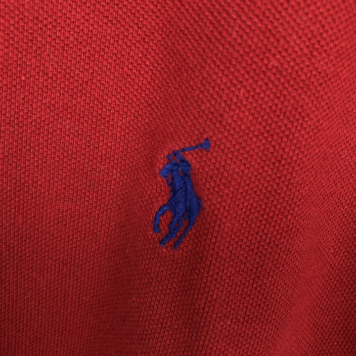 Ralph Lauren POLO RALPH LAUREN short sleeve polo shirt men's size L cotton red type Vintage Second Hand
