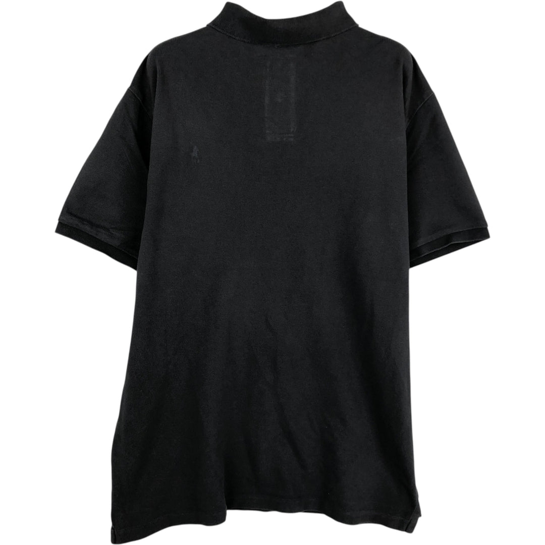 Ralph Lauren POLO RALPH LAUREN CUSTOM SLIM FIT short sleeve polo shirt, men's size L cotton Charcoal Vintage Second Hand