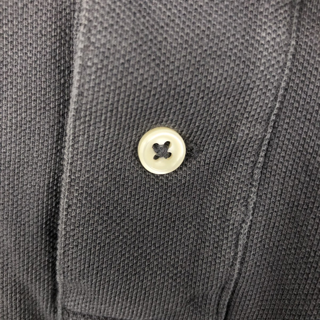 Ralph Lauren POLO RALPH LAUREN CUSTOM SLIM FIT short sleeve polo shirt, men's size L cotton Charcoal Vintage Second Hand