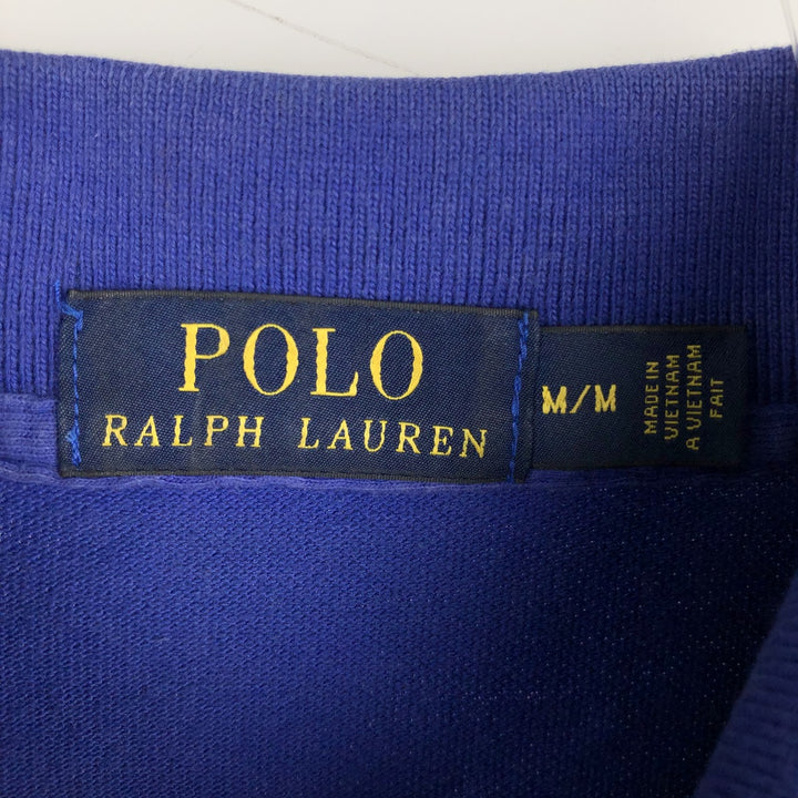 Ralph Lauren POLO RALPH LAUREN short sleeve polo shirt, men's size M cotton blue type Vintage Second Hand